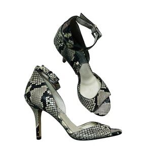 Michael‎ Kors Black and Gray Snakeskin Heels